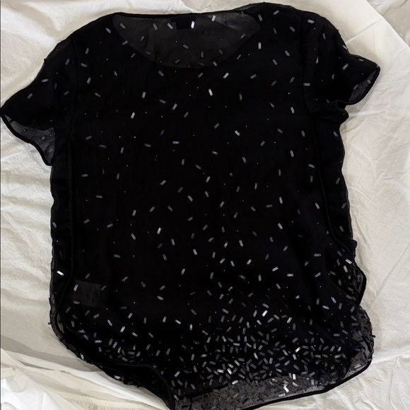 Theory Black Short Sleeve Tee - Picture 3 of 4